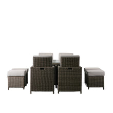 Load image into Gallery viewer, Valencia Outdoor 8-Seater Cube Dining Set in Natural
