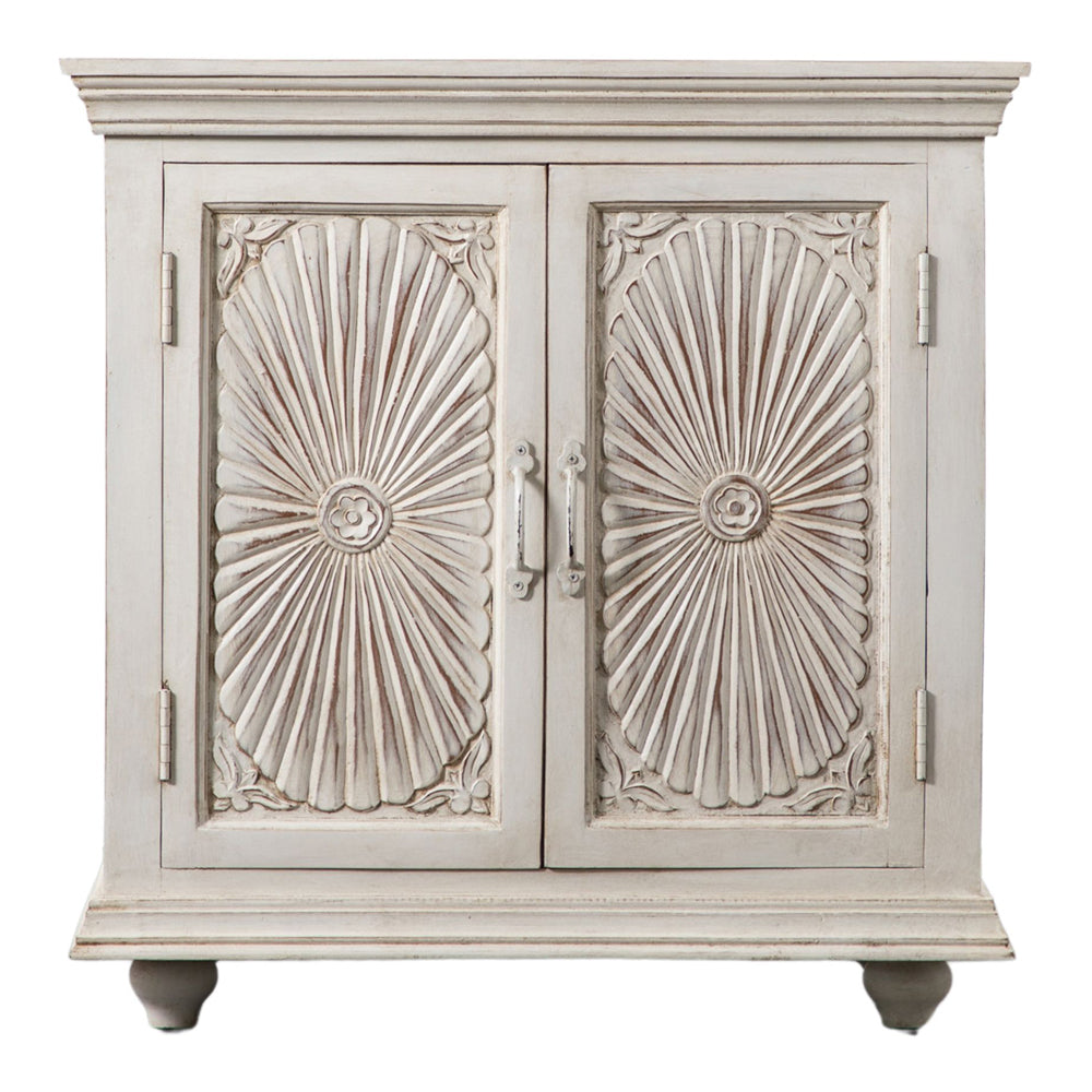 Meriah Mango Wood Sideboard in White