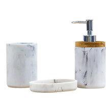 Load image into Gallery viewer, Tillie Set of 3 Marble Bathroom Accessories
