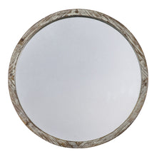 Load image into Gallery viewer, Aurelia Wooden Round Mirror in Grey

