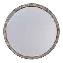 Load image into Gallery viewer, Aurelia Wooden Round Mirror in Grey
