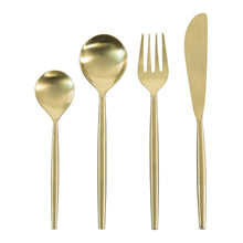 Load image into Gallery viewer, Gracen 16 Piece Cutlery Set in Gold
