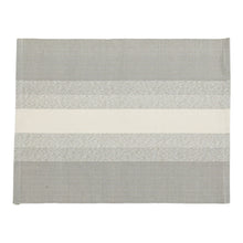 Load image into Gallery viewer, Milah Set of 4 Cotton Stripe Placemats in Grey
