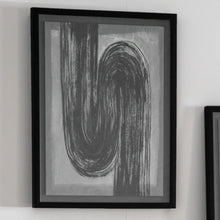Load image into Gallery viewer, Iona Abstract Charcoal Wall Art in Monochrome
