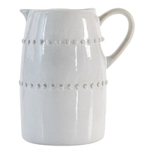 Load image into Gallery viewer, Anisa Organic Beaded Jug in White
