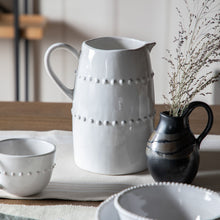 Load image into Gallery viewer, Anisa Organic Beaded Jug in White
