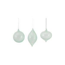 Load image into Gallery viewer, Antigone Set of 3 Glass Baubles in Green
