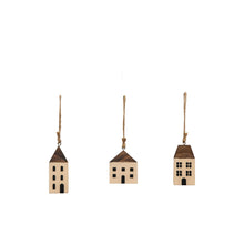 Load image into Gallery viewer, Karina Set of 6 House Baubles in Cream
