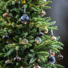 Load image into Gallery viewer, Demelza Set of 6 Marbled Baubles in Antique Gold
