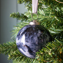 Load image into Gallery viewer, Demelza Set of 6 Marbled Baubles in Black
