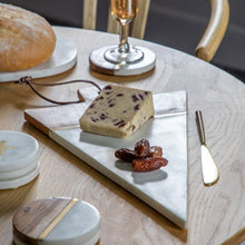 Load image into Gallery viewer, Billie Set of 4 Marble Wooden Coasters in White
