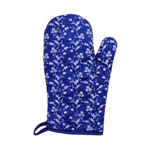 Load image into Gallery viewer, Floral Oven Glove in Blue
