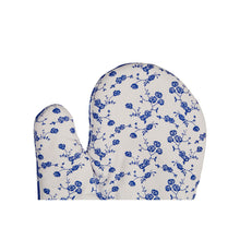 Load image into Gallery viewer, Floral Oven Glove in Blue
