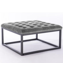 Load image into Gallery viewer, Perla Tufted Footstool in Grey
