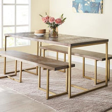 Load image into Gallery viewer, Ellannah 6 Seater Rectangular Wooden Dining Table in Dark Brown
