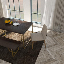 Load image into Gallery viewer, Ellannah 6 Seater Rectangular Wooden Dining Table in Dark Brown
