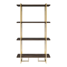 Load image into Gallery viewer, Ellannah Four Shelf Bookcase in Gold and Black
