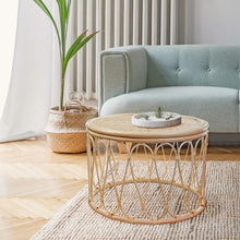 Load image into Gallery viewer, Tyra Round Rattan Coffee Table in Natural

