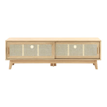 Load image into Gallery viewer, Disa Rattan Media Unit in Cream
