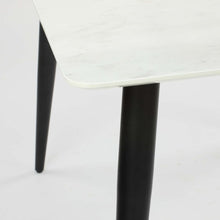 Load image into Gallery viewer, Audny 4 Seater Rectangular Marble Effect Dining Table in White
