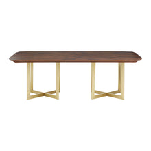 Load image into Gallery viewer, Isabelle 6 Seater Rectangular Walnut Dining Table in Gold
