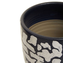 Load image into Gallery viewer, Lily Planter in Dark Blue And White
