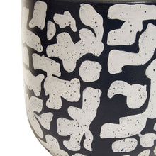 Load image into Gallery viewer, Lily Planter in Dark Blue And White
