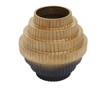 Load image into Gallery viewer, Amalia Vase in Gold And Black
