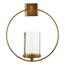 Load image into Gallery viewer, Rory Round Wall Sconce in Gold Finish
