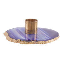 Load image into Gallery viewer, Megan Agate Candle Holder in Blue
