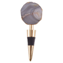 Load image into Gallery viewer, Megan Agate Opener &amp; Stopper Set in Grey
