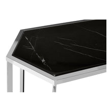 Load image into Gallery viewer, Haley Oblong Marble Console Table in Black
