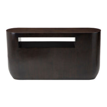 Load image into Gallery viewer, Heidi Oblong Bamboo Console Table in Dark Brown
