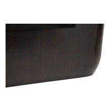 Load image into Gallery viewer, Heidi Oblong Bamboo Console Table in Dark Brown

