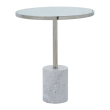 Load image into Gallery viewer, Tia Marble Side Table in Silver
