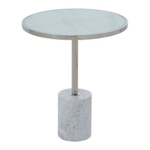 Load image into Gallery viewer, Tia Marble Side Table in Silver
