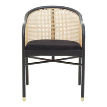 Load image into Gallery viewer, Ola Curved Cane Chair in Black

