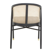 Load image into Gallery viewer, Ola Curved Cane Chair in Black
