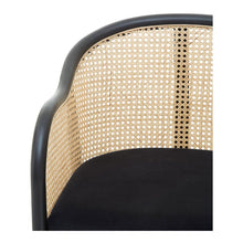 Load image into Gallery viewer, Ola Curved Cane Chair in Black
