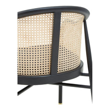 Load image into Gallery viewer, Ola Curved Cane Chair in Black
