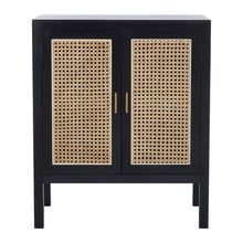 Load image into Gallery viewer, Ola Rattan Double Door Sideboard in Black
