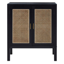 Load image into Gallery viewer, Ola Rattan Double Door Sideboard in Black
