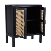 Load image into Gallery viewer, Ola Rattan Double Door Sideboard in Black
