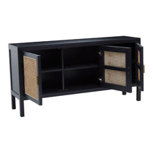 Load image into Gallery viewer, Ola Rattan Triple Door Sideboard in Black

