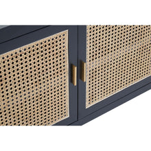 Load image into Gallery viewer, Ola Rattan Triple Door Sideboard in Black
