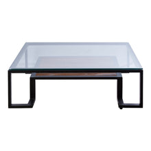 Load image into Gallery viewer, Lina Square Glass Coffee Table in Black
