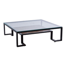 Load image into Gallery viewer, Lina Square Glass Coffee Table in Black
