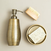 Load image into Gallery viewer, Lottie Patterned Soap Dispenser in Gold
