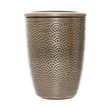 Load image into Gallery viewer, Lottie Patterned Toothbrush Holder in Gold
