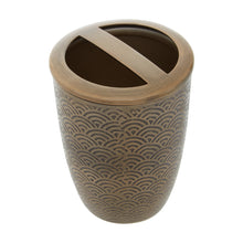 Load image into Gallery viewer, Lottie Patterned Toothbrush Holder in Gold
